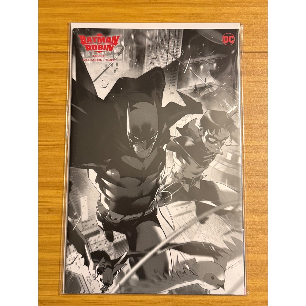 Batman and Robin Issue 1 Simone Di Meo Black White Variant DC Comics‎ 2023